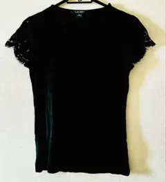 LAUREN RALPH LAUREN レース袖 Tシャツ ブラック XSのサムネイル
