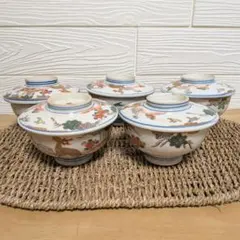 骨董】朝顔蓋付陶器碗 6客 - メルカリ