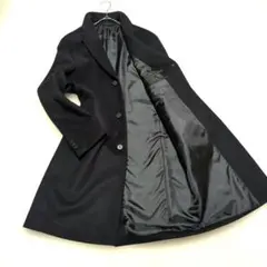 ✧美品【ユニクロ】カシミヤブレンドチェスターコート　XL 紺
