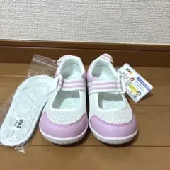 IFME 上履き 18.5 ホワイト/ピンク