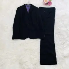 She Loves Suits パンツスーツ　セットアップブラックストライプ