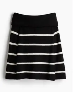 H&M リブニットオフショルダーセータ