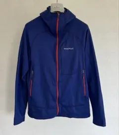 モンベル 機能性 フリース CLIMA PLUS ジャージ スエット L 青