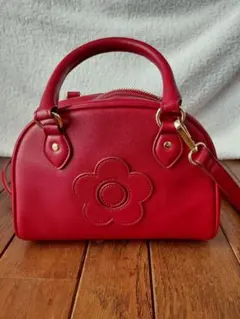 マリークワント　ショルダーバッグ　ハンドバッグ　赤