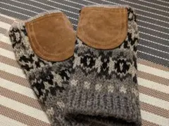 【最終セール】HIGHLAND2000　ニットグローブ　手袋　ウール　グレー