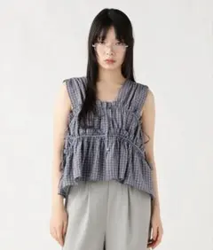 新品 OLUN shirring frill top/シャーリングフリルトップス - メルカリ