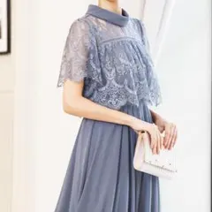 ドリードール同型レース切り替えロング結婚式ワンピースドレスのサムネイル