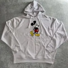 ディズニー ミッキー パーカー L 白 美品 30周年✨人気‼︎のサムネイル