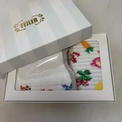 【FEILER フェイラー】ハンカチ&スタイ　シルバーグレー