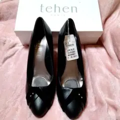 tehen ブラック パンプス 24.5cm