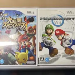 [ジャンク品] 任天堂Wii 大乱闘スマッシュブラザーズ　マリオカート　ソフト
