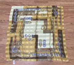 TRUSSARDI シルク スカーフ ゴールド