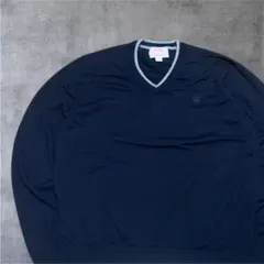 ブルックスブラザーズ ネイビー Vネックセーター Lメリノウール100%