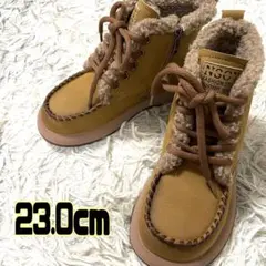 スノーブーツ レディース レザー 裏起毛 23.0cm