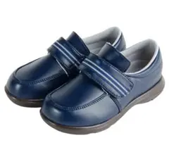 キャロット オリジナル歩育シューズ フォーマル　マジックテープ ネイビー紺お受験