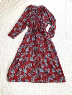 Le Cial（ル・シエル） 花柄ロングワンピース 羽織り　マキシ丈　レトロ