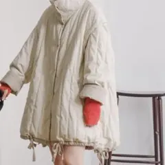 Kastane キルティングリバーシブルミドルコート