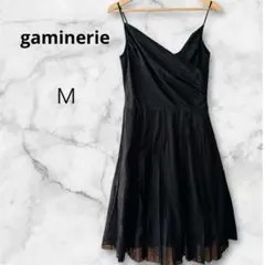 【美品】gaminerie＊キャミソールワンピース 【M】 ブラック フェミニンのサムネイル