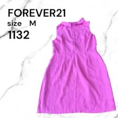 FOREVER21 ミニワンピース ピンク Mサイズ ノースリーブ　無地シンプル