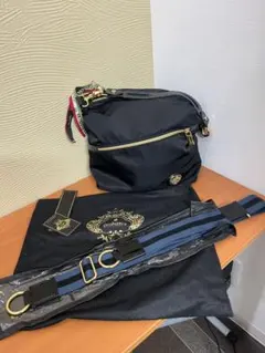 【美品】Orobianco 2WAY ショルダーバッグ ブラック　オロビアンコのサムネイル