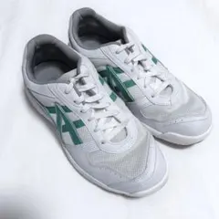 アサヒ グリッパースポーツシューズ ホワイト/グリーン 26cm