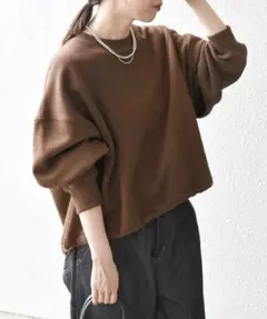 SHIPS any:〈洗濯機可能USA コットン 裏起毛 コクーン プルオーバー