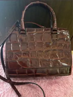 セール　 ジャンポールゴルチェ　ダークブラウン クロコダイル風バッグ