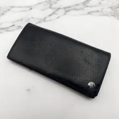 dunhill ダンヒル 長財布 ブラック レザー ロゴ刻印