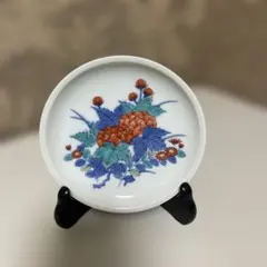 【人間国宝】今泉今右衛門 色絵 飾皿 銘々皿 直径14.2cm共箱・栞付 有田焼 人間国宝】今泉今右衛門 色絵 飾皿 銘々皿 直径14.2cm共箱・栞付