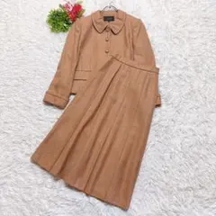 【レリアン】 セットアップ ジャケット スカート 裏地あり ミモレ丈 (M)