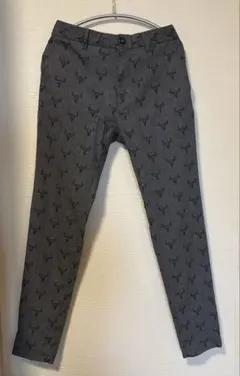 ZARA メンズ アニマル柄 スラックス グレー EUR38