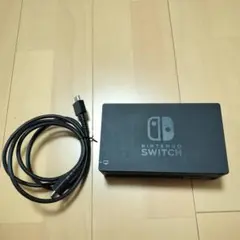 美品 任天堂スイッチドック、ケーブルセット純正品 黒ブラックSwitchDock
