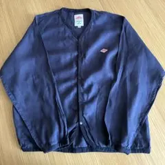 【美品】DANTON ノーカラー リネンスナップカーディガン ネイビーのサムネイル