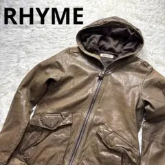 ◾︎RHYME フード付き ソフトレザージャケット シングルライダース