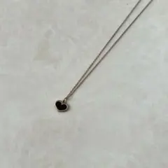 【同梱150円】ハート　ゴールド　ネックレス　シンプル　ブラック　かわいい