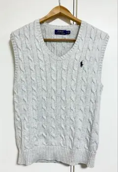 POLO RALPH LAURENポロラルフローレンのケーブルニットベスト　S/