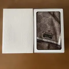 【未使用】セリーヌ CELINE メンズ ハンカチ 47cm マカダム 茶のサムネイル