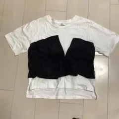 earth 半袖Tシャツ ホワイト/ブラック F