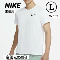 【新品】NIKE ナイキプロ Dri-FIT 半袖 メンズ L 白 ランニング
