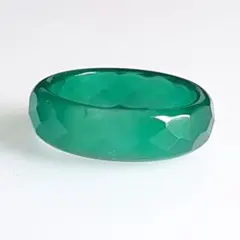 天然石緑瑪瑙 グリーンアゲート 幅広バングル 天然縞模様 直径5.9cm