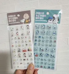 スヌーピーのドロップブロックシール2個セット