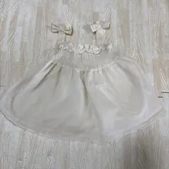 petit main アイボリー　チュールワンピース