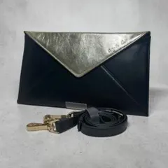 完売品✨極美品✨レター型 2way レザー ショルダー クラッチ アニエスベー