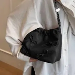 2wayリボンチェーンショルダーミニバッグのサムネイル