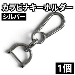 カラビナ キーホルダー Dリング 鍵 スマートキー 取り外し可能 落下防止 銀