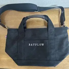 BAYFLOWブラックトートバッグミニサイズ
