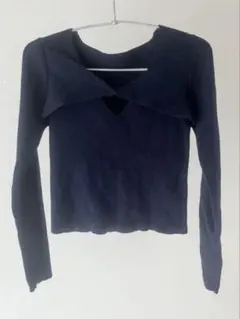 Dazy ネイビー Vネックニット M