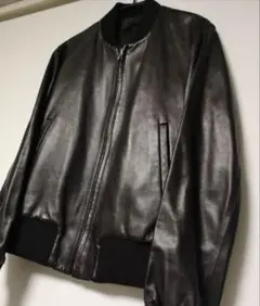 Drawer ブラック レザージャケット 36 シープレザー