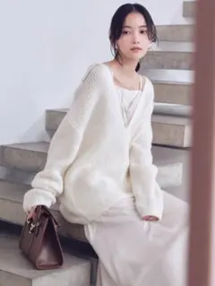 SNIDEL (スナイデル) キーネックニットセットキャミワンピース