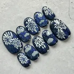 【最終値下げ】ネイルチップ 現品のみ 花火ネイル